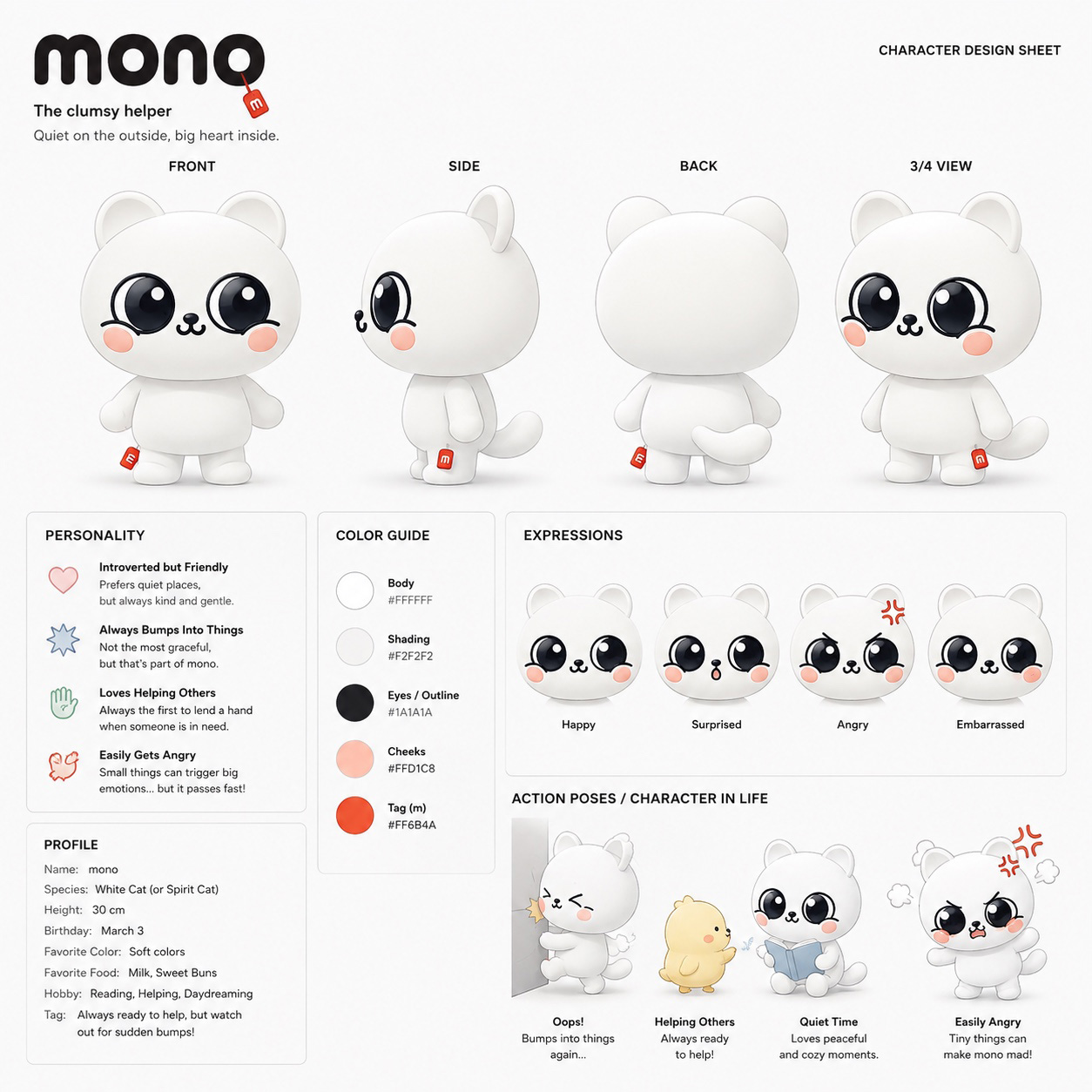 mono character design sheet