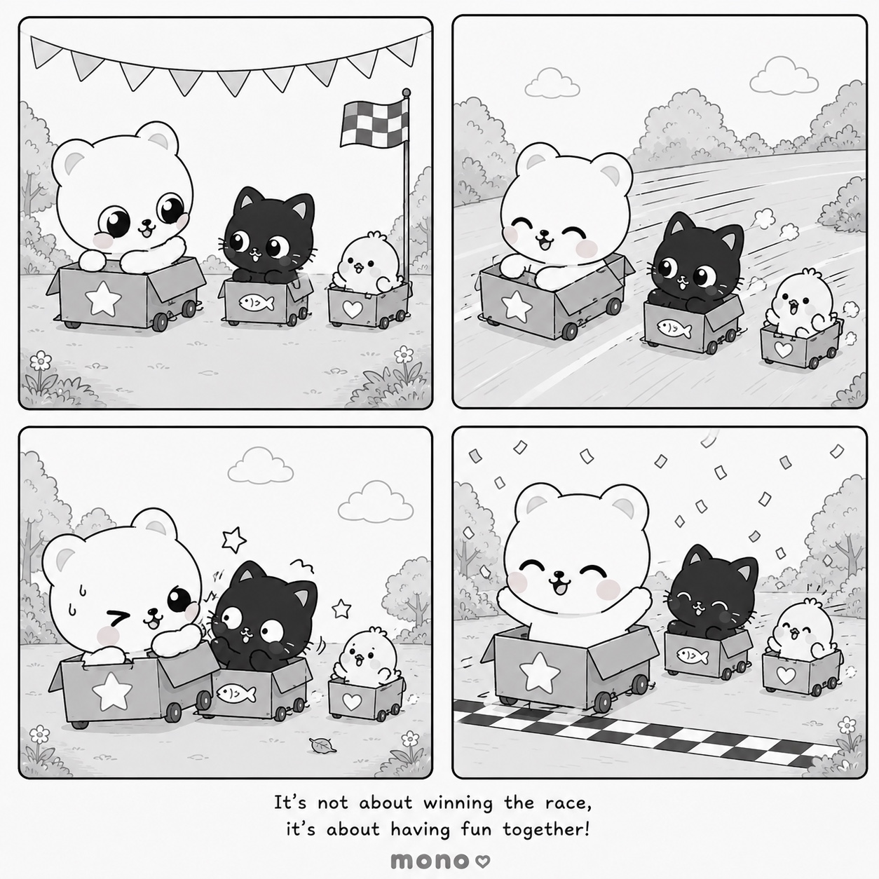 Cardboard Race comic